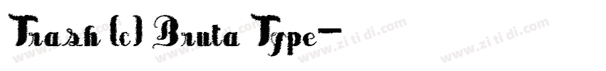 Trash (c) Bruta Type字体转换